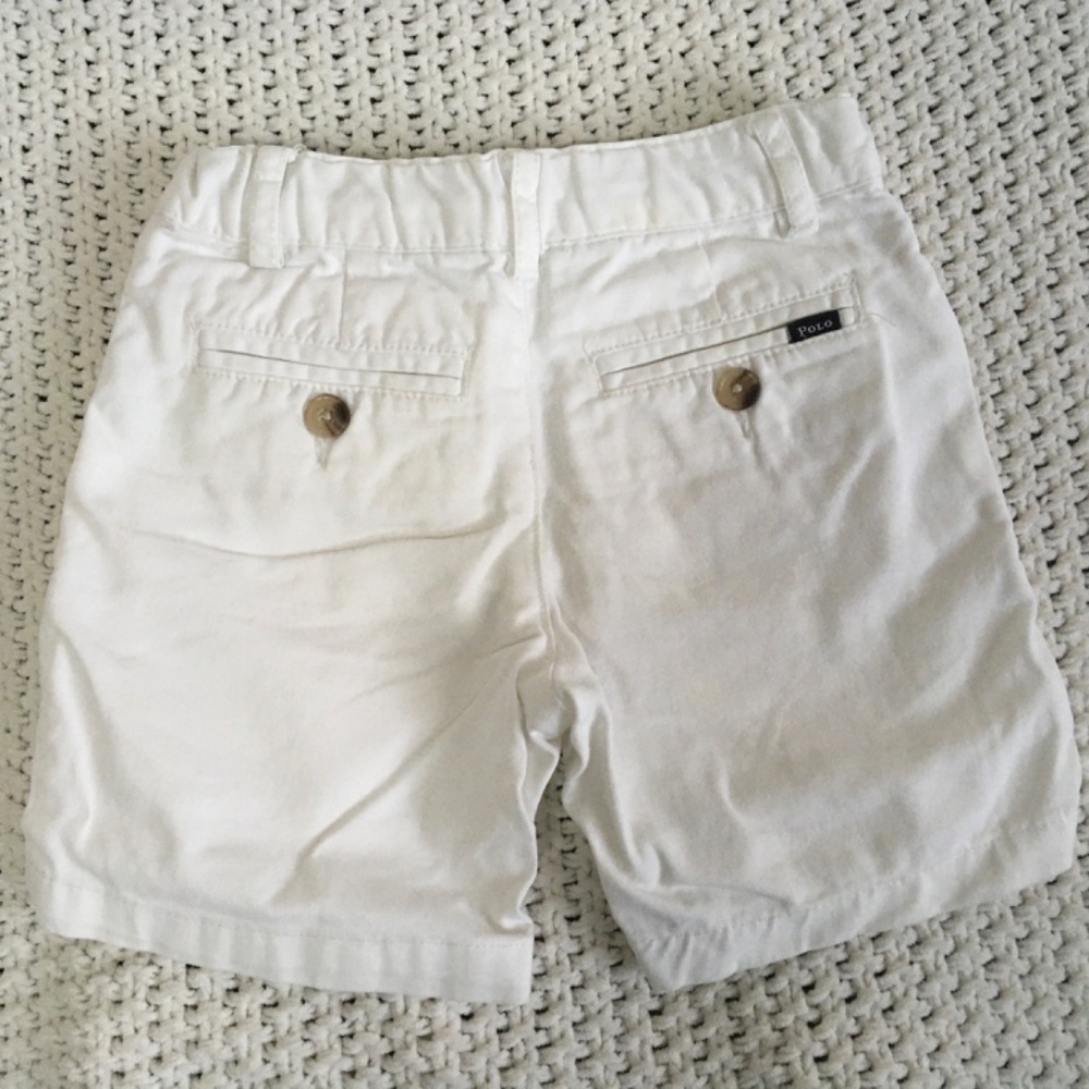 POLO RALPH LAUREN WHITE SHORTS WITH ADJUSTABLE WAIST SIZE BOYS 2/2T - Picture 4 of 4